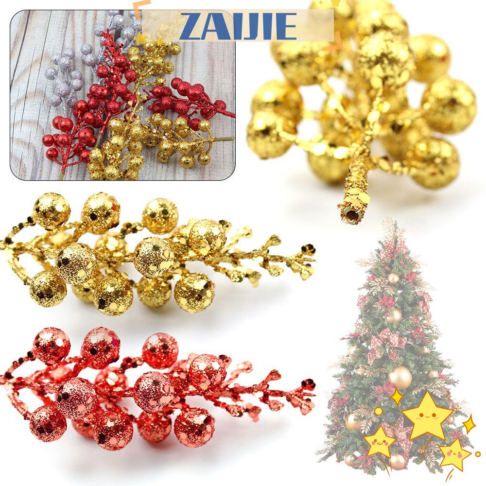 Set 24 / 10 Nhánh Quả Mọng Nhân Tạo Trang Trí Tiệc Cưới / Giáng Sinh DIY