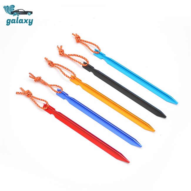 Cọc Giăng Lều Hình Chữ V Ba Mặt Bằng Hợp Kim Nhôm Siêu Nhẹ 23cm (Có Dây Buộc)