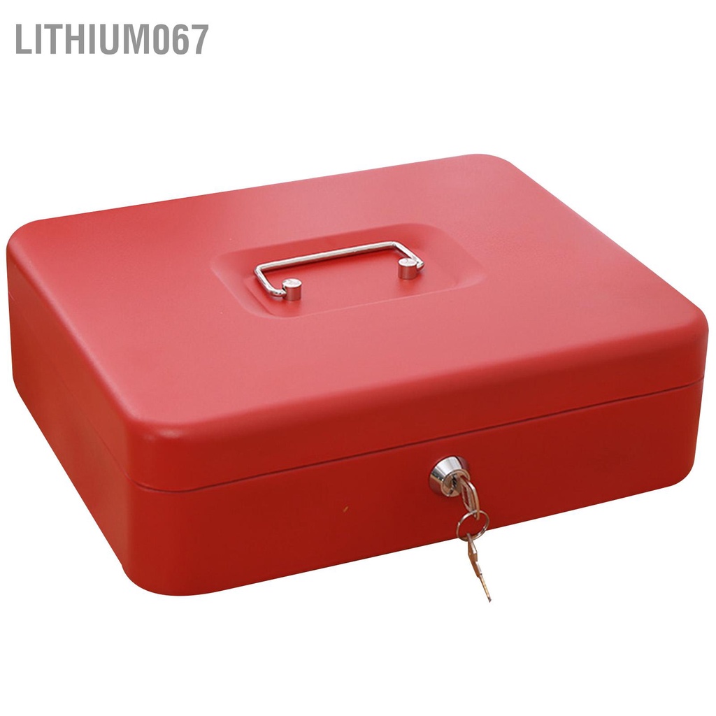 Lithium067 Hộp đựng tiền nhỏ có khóa Nhiều ngăn Mở hộp di động bằng thép không gỉ tay cầm