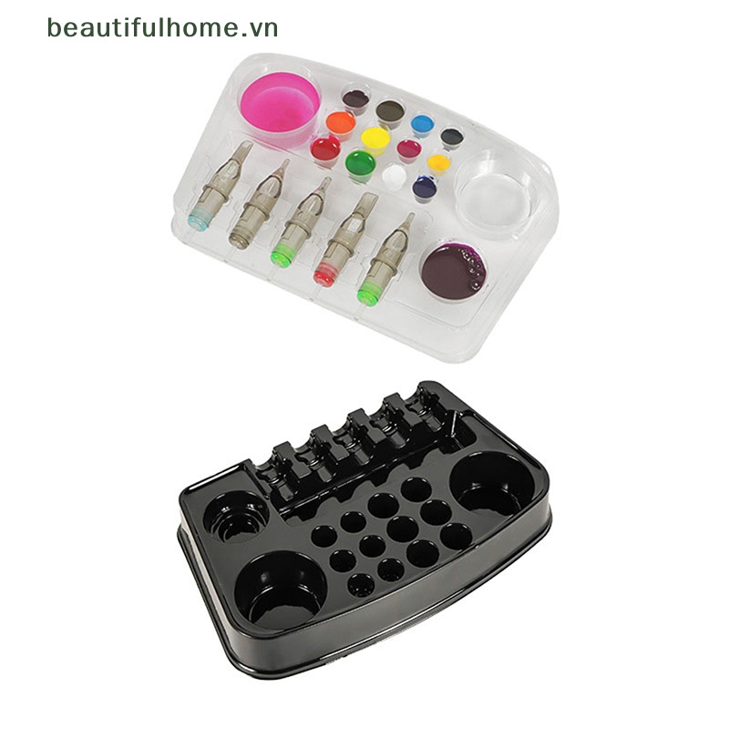 Bộ 12 Khay Đựng Mực Xăm Dùng Một Lần Bằng Nhựa Tiện Dụng