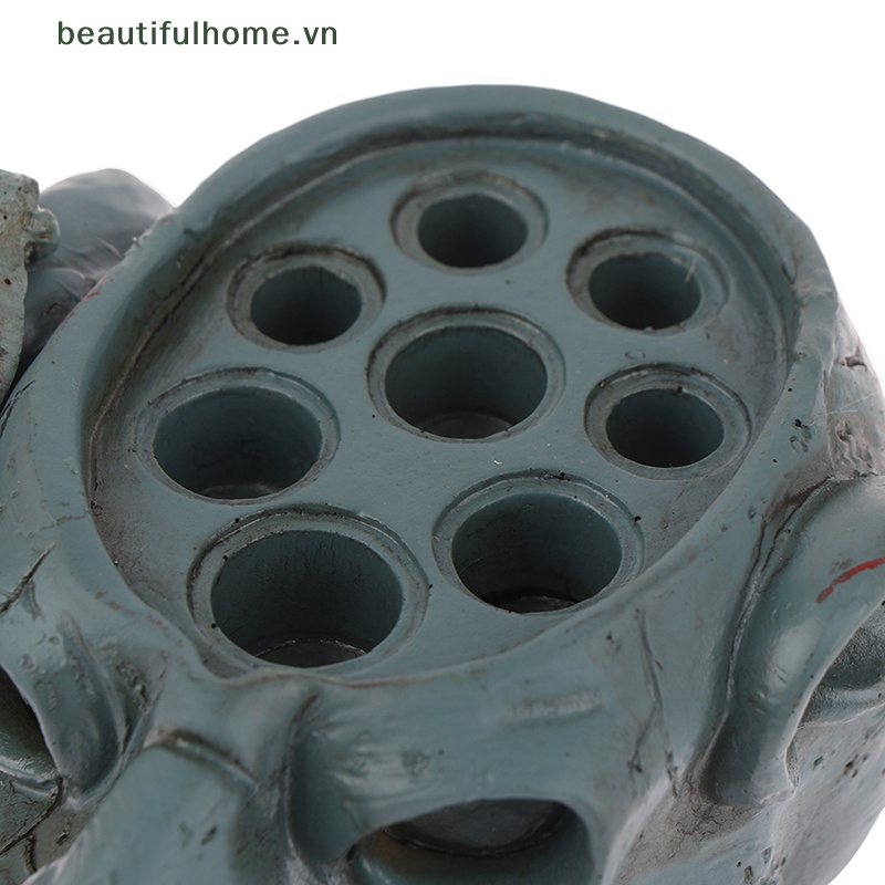 Giá Đỡ Cốc Mực Xăm 7 / 8 Lỗ Bằng Nhựa Cứng Hình Đầu Lâu Độc Đáo