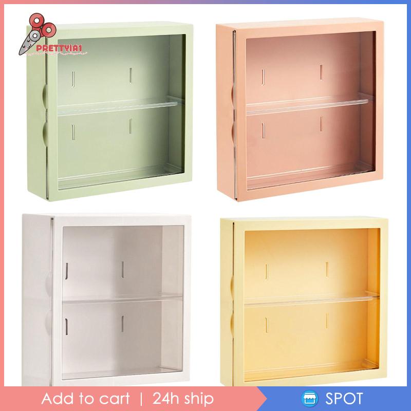 [Prettyia1] Hộp Trưng Bày Đồ Chơi / Mô Hình Hành Động Mini 2 Tầng Trong Suốt