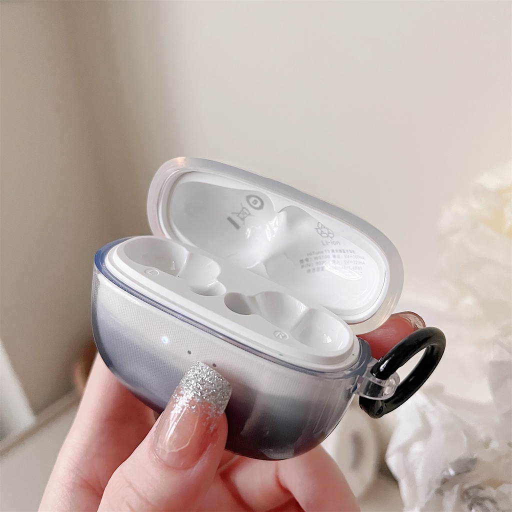 Vỏ Bảo Vệ Hộp Sạc Tai Nghe Không Dây UGREEN HiTune T3 TWS Bằng Silicon TPU Mềm Trong Suốt Chống Sốc Chống Rơi Kèm Móc