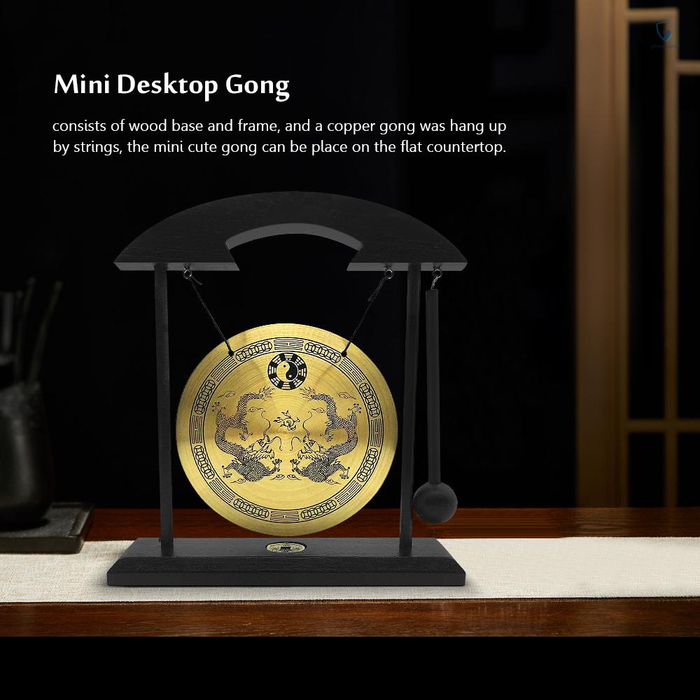 [laptvn] Chuông Gió Mini Để Bàn Trang Trí Hình Rồng Thái Cực Quyền Có Biểu Tượng Taiji