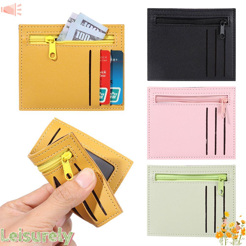LEILY Fashion Card Holder Bank Credit Card Business Card Wallet Coin Pouch Case Men Women ID Cards Slim PU Leather Wallet Bag/Multicolor