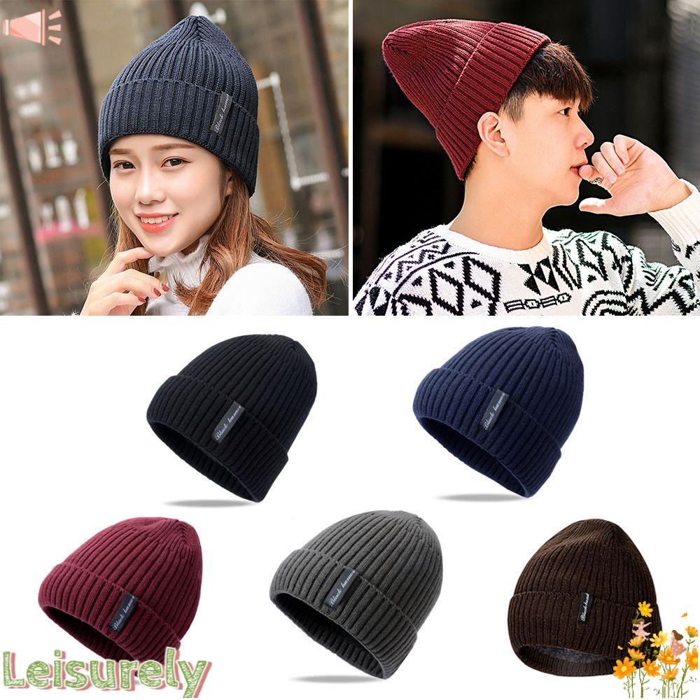 Mũ Beanie Dày Không Vành Giữ Ấm Thời Trang Cho Nam Nữ