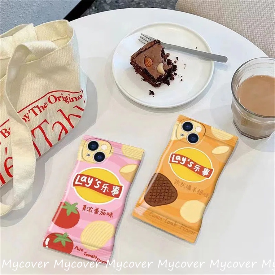Ốp Điện Thoại Silicon Mềm Hình Túi Khoai Tây Chiên Cho iPhone 14 13 12 11 Pro Max X XR Xs Max 6 7 8 Plus SE 2020