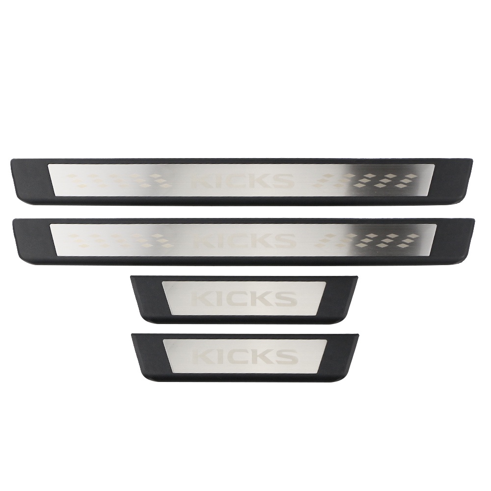 Set 4 Miếng Dán Bảo Vệ Bàn Đạp Cửa Xe Hơi Bằng Sợi Carbon Cho Nissan Kicks P15 2016-2020 2021 2022