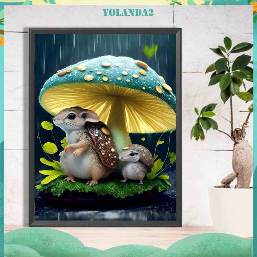 Tranh Đính Đá Kim Cương Toàn Bộ 5D DIY Hình Vẽ Sóc Trang Trí Nhà Cửa