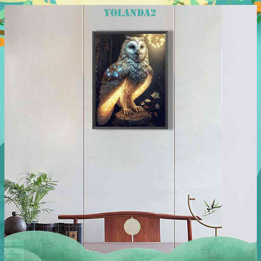 Tranh Đính Đá Kim Cương Toàn Bộ 5D DIY Hình Vẽ Con Cú