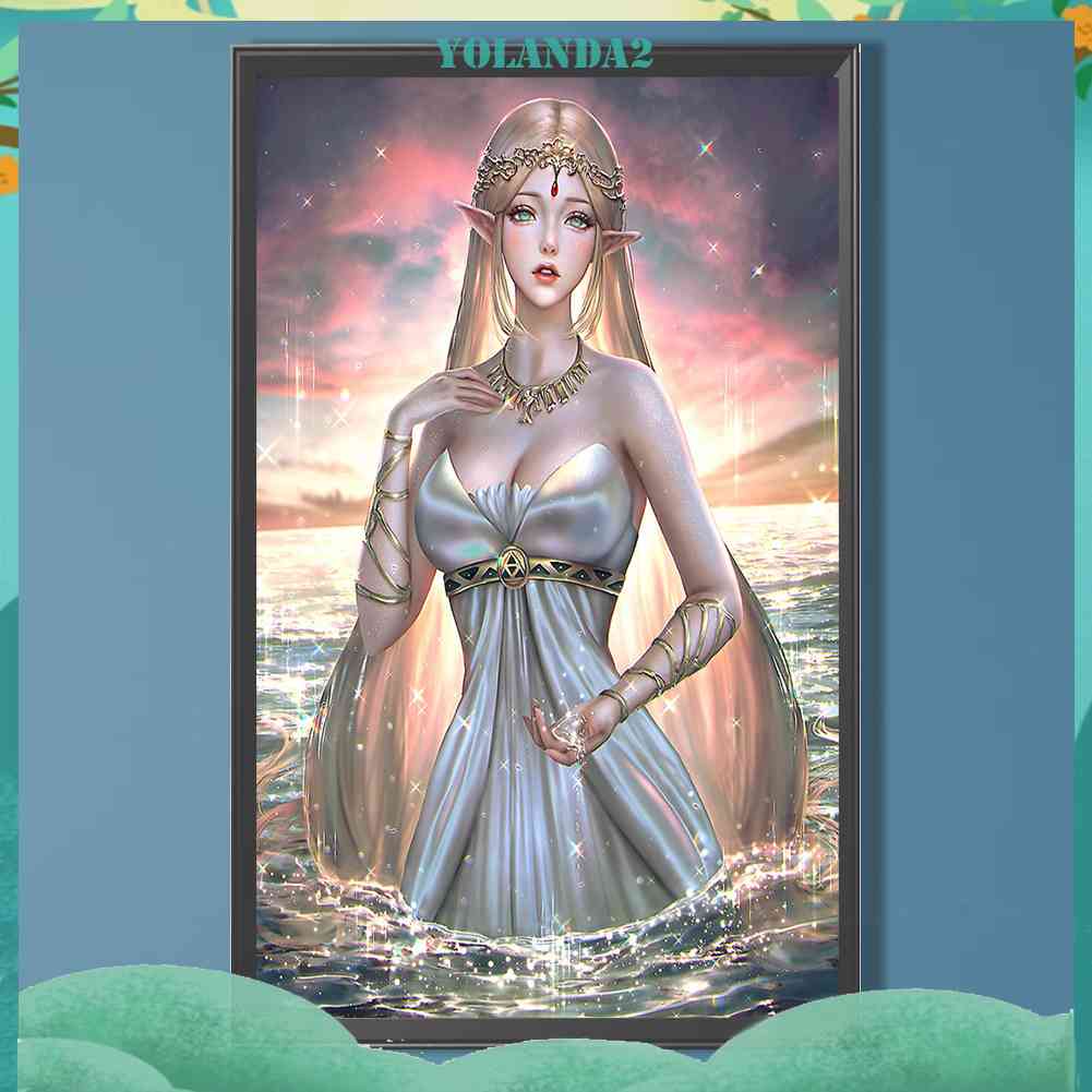 Tranh Đính Đá Kim Cương Toàn Bộ 5D DIY Hình Vẽ Nữ Thần Trang Trí Nhà Cửa