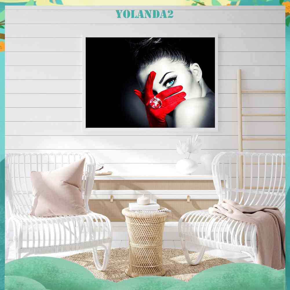 Tranh Đính Đá Kim Cương Toàn Bộ 5D DIY Hình Vẽ Người Đẹp Trang Trí Nhà Cửa