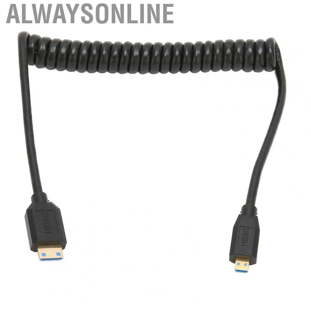 Alwaysonline Micro to Mini HD Multimedia Interface Cable 8K Cord for TV Monitors Projectors hot sale
