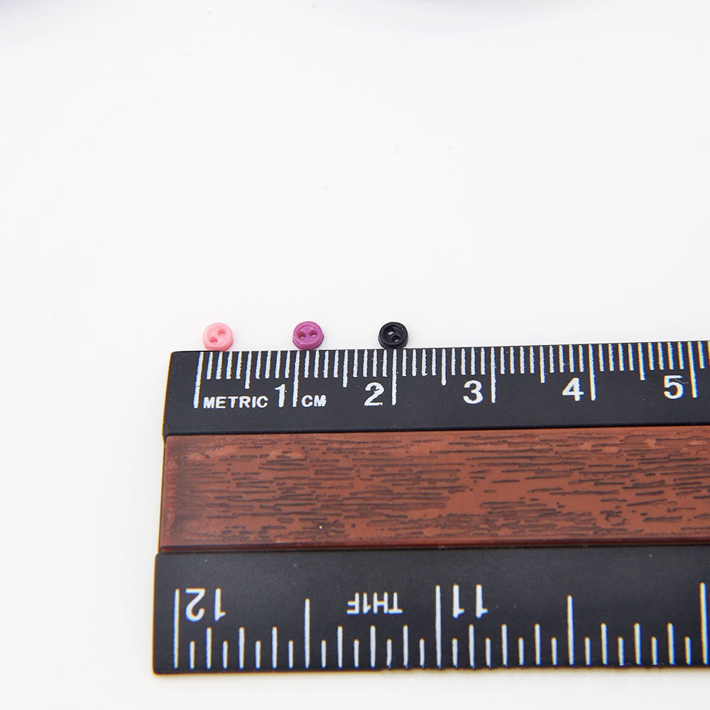 100 chiếc Mini Buttons Quần áo búp bê nhựa Nút tròn Quần áo hoạt hình thủ công may DIY Craft Needle Life