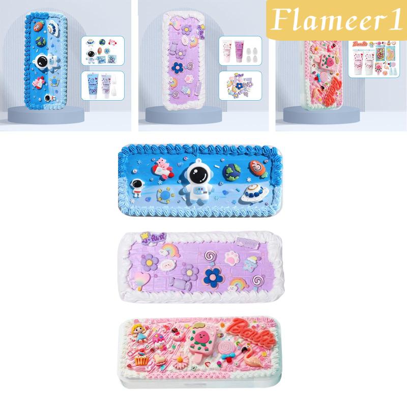 [Flameameer1] Hộp Đựng Bút Chì DIY Dễ Thương Bền Bỉ Dành Cho Trẻ Em