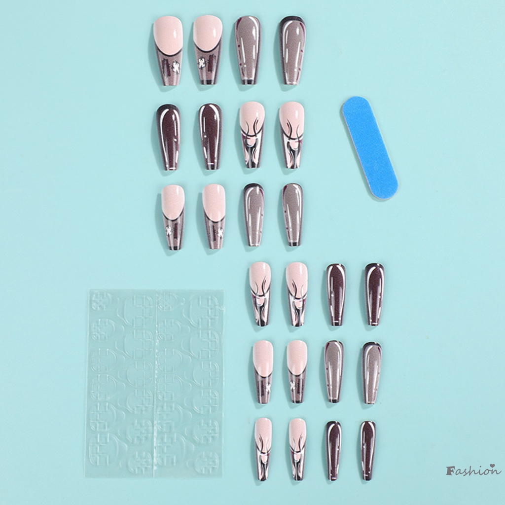 Bộ Móng Tay Giả Siêu Linh Hoạt Lâu Trôi Họa Tiết Múa Ba Lê