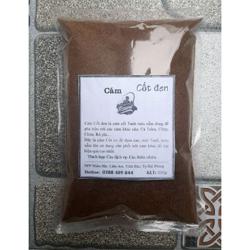 1KG Cám Cốt đen 60% Đạm Mồi Câu Cá Cám Cốt Mồi Câu Cá Tra Mồi Câu Cá Mè