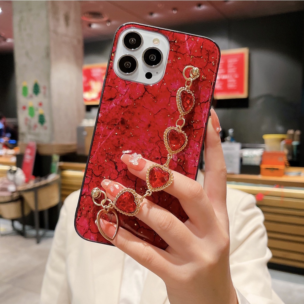Ốp Điện Thoại Mạ Điện Đính Đá Có Vòng Đeo Tay Sang Trọng Cho HuaWei Honor X8 X7 X9 P20 30 40 50 Nova 3 / 3i