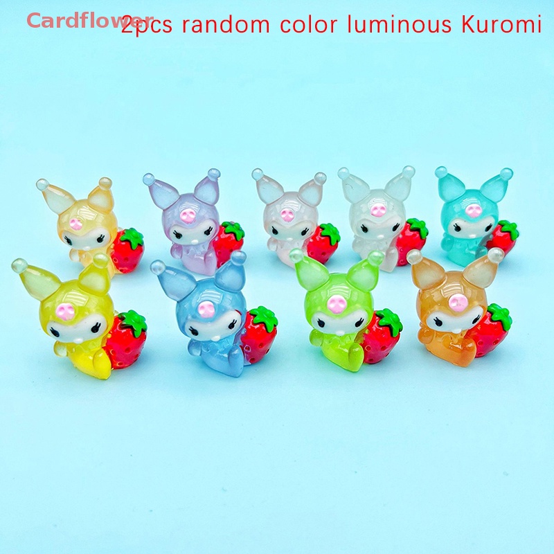 Bộ 2 Tượng Kuromi Mini Phát Quang Trang Trí Xe Hơi Mới