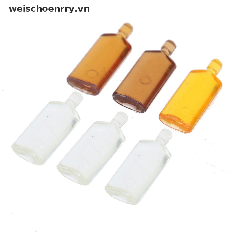 Set 6 Chai Rượu Mini Tỉ Lệ 1: 12 Dùng Trang Trí Nhà Búp Bê