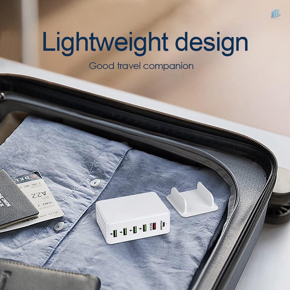 Bộ Chia 6 Cổng Sạc USB C PD3.0 &amp; QC3.0 &amp; QC3.0 Nhanh USB C 65W Cho Điện Thoại / Máy Tính Bảng