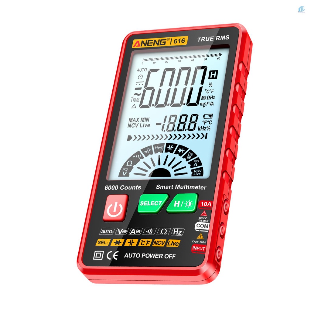 Vạn Năng Kế Kỹ Thuật Số Thông Minh ANENG 616 ANENG 6,000 NCV (s2mwvn) Có Đèn Pin AC / DC