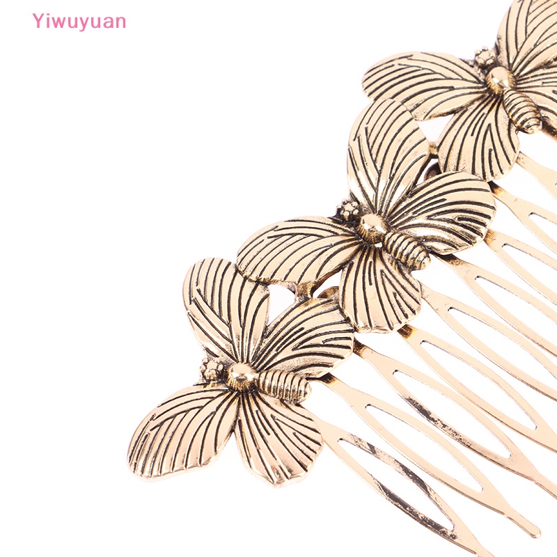 Kẹp Tóc Kim Loại Hình Bướm Vintage Thanh Lịch Cho Nữ