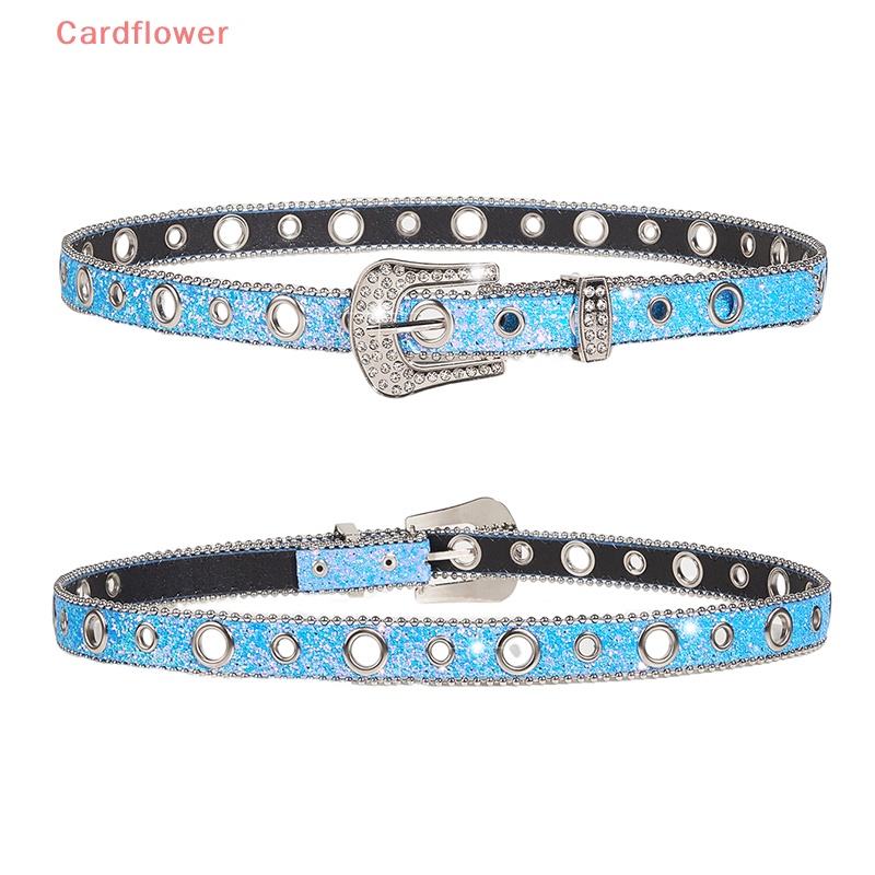 Thắt Lưng Da PU Đính Đá Phong Cách Cao Bồi Phương Tây Y2K Cho Nam Và Nữ Mới