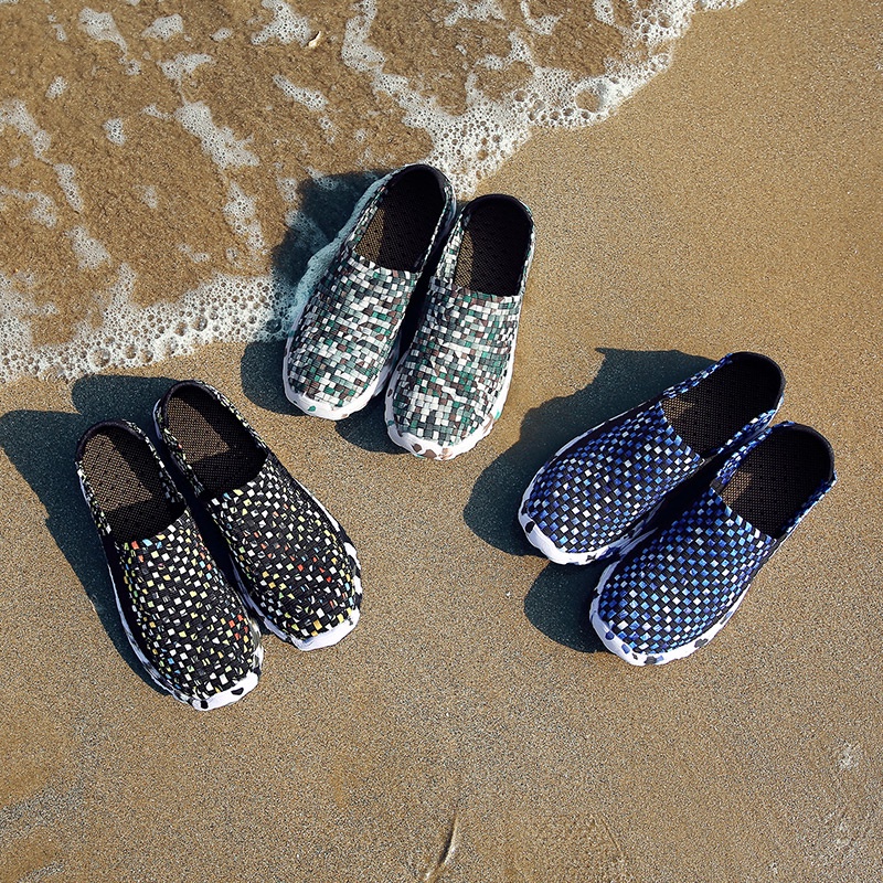 Size 38-44 Thời trang giày nam giày nam thoáng khí dép nam sandal dép đúc quai ngang dép đi biển dép nam xốp dép