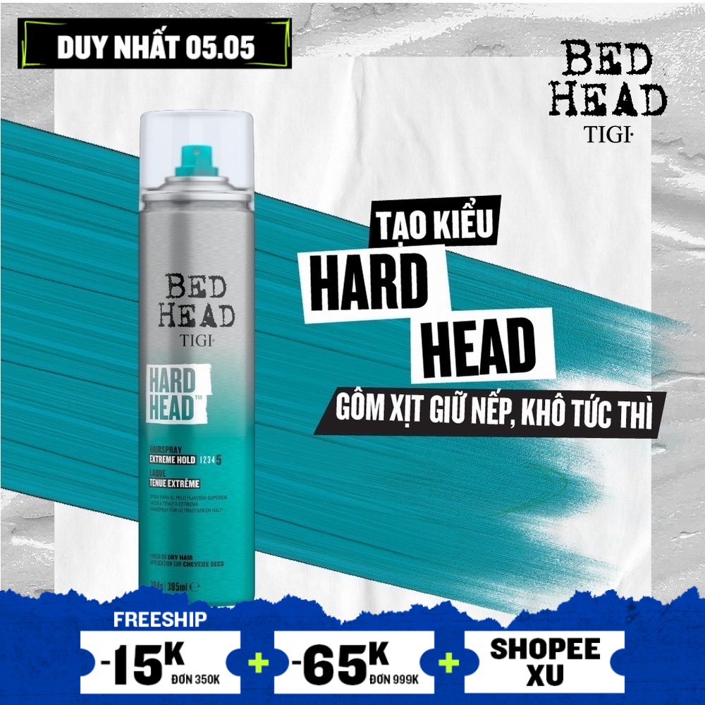 Gôm xịt cứng siêu giữ nếp TIGI Bed Head Hard Head™ 284g | 385ml