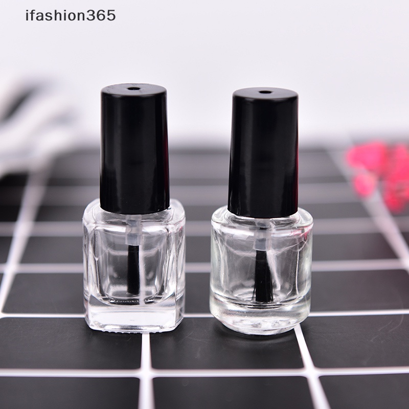 1 Lọ Thủy Tinh Rỗng Trong Suốt 5ml Đựng Sơn Móng Tay Có Nắp Cọ Tiện Dụng ifashion365