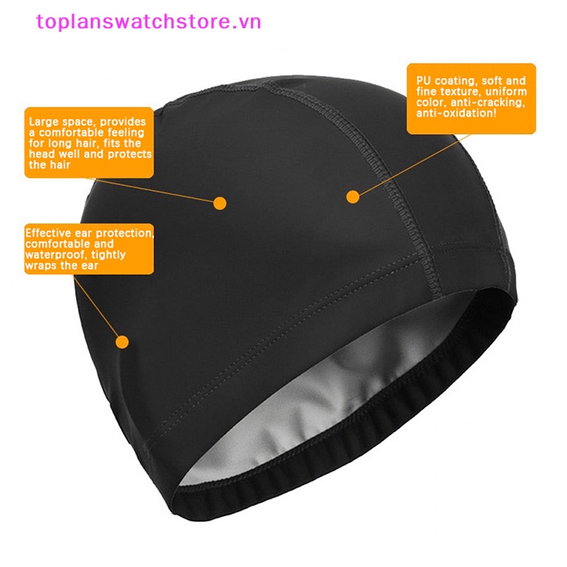Mũ Bơi Thể Thao Bằng Vải PU Co Giãn Chống Nước Bảo Vệ Tai