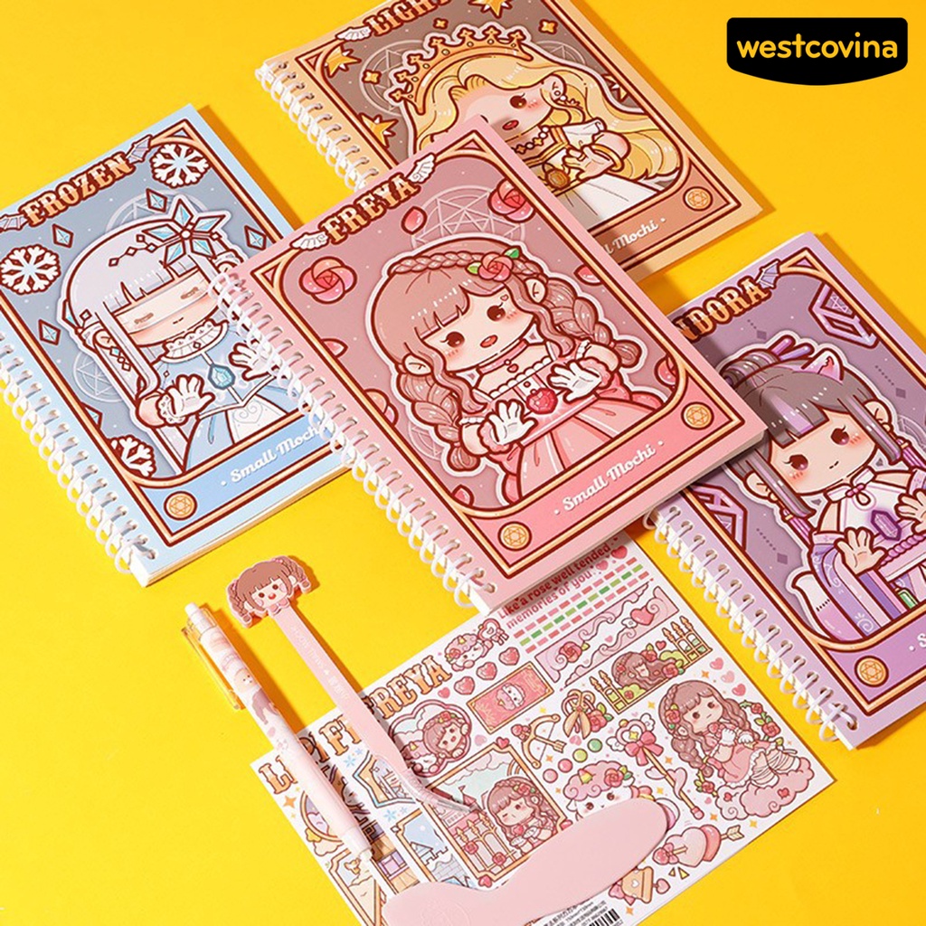 [COD]♪Sổ Tay In Hoạt Hình Dễ Thương Có Thể Nạp Lại Tiện Dụng DIY