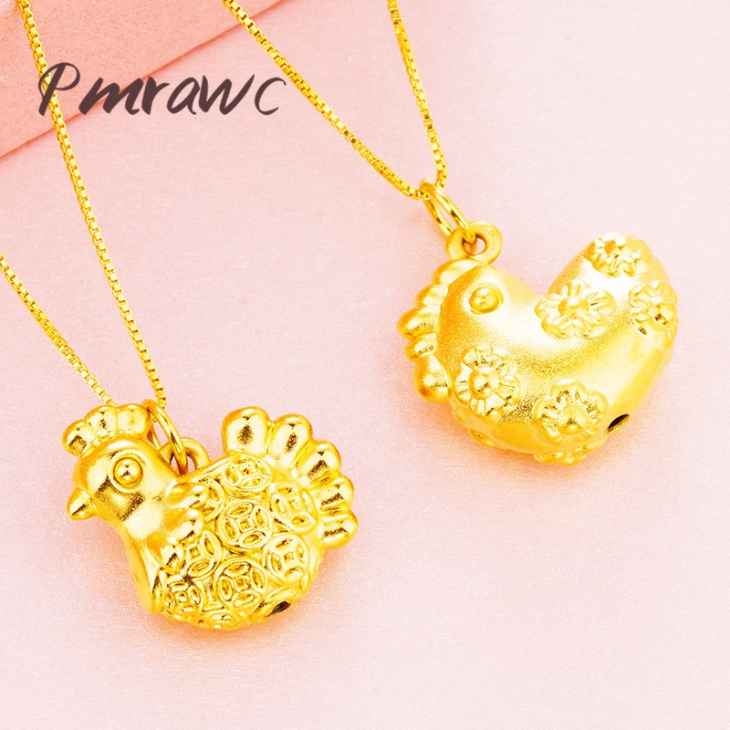 Dây Buộc Tóc Pmrawccrawcc Chất Lượng Cao | Vòng cổ Mạ Vàng 24K Mặt Hình Con Giáp Năm Mới FS1309