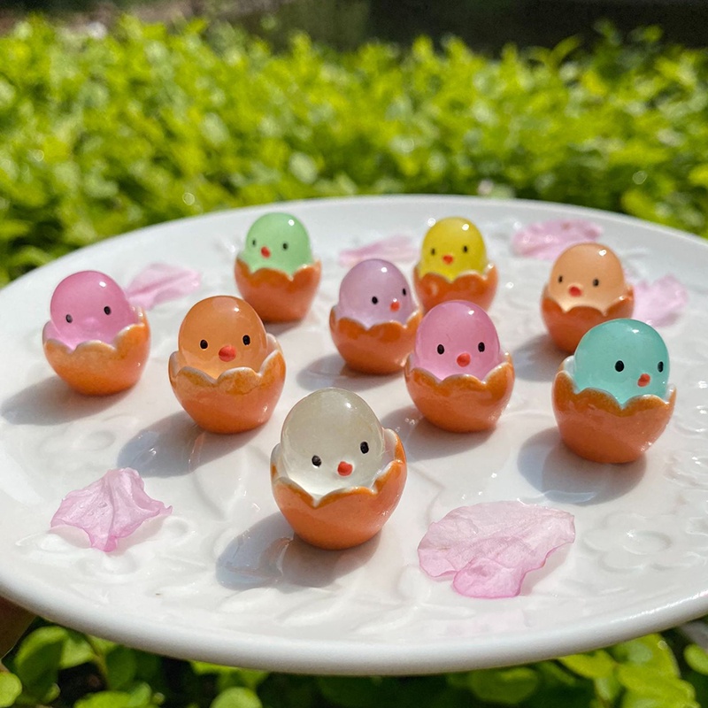 Đồ Trang Trí Sân Vườn Hình Gà 3D Phát Sáng Trong Bóng Tối Dễ Thương