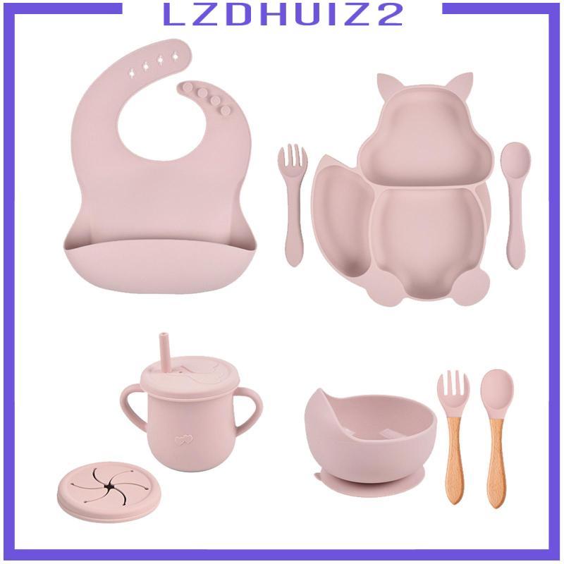 Bộ Tô + Muỗng + Nĩa Bằng Silicone Chống Thấm Nước Tiện Dụng