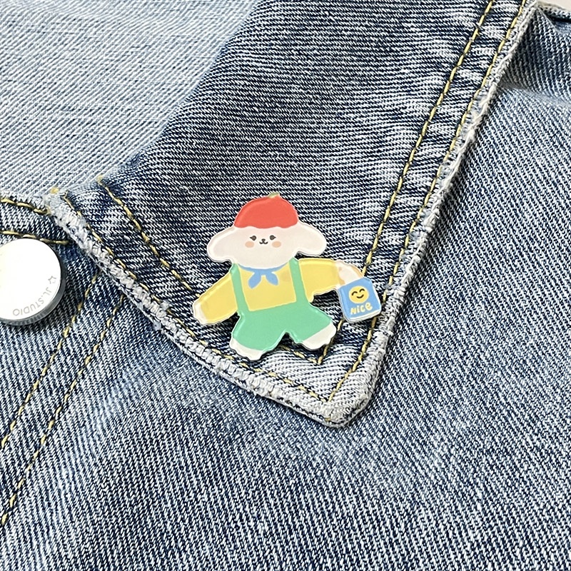 Set 5 Ghim Cài Áo Họa Tiết Hoạt Hình Đáng Yêu