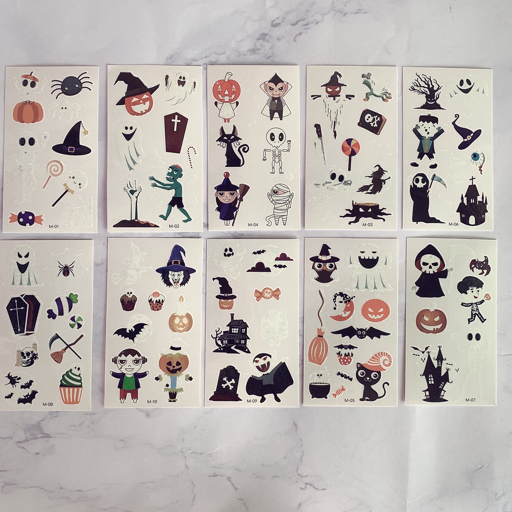 Set 10 Miếng Dán Hình Xăm Chống Nước Chống Mồ Hôi Chống Rơi Dễ Sử Dụng Cho Trẻ Em DIY