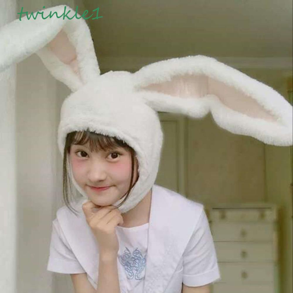 Mũ Cotton PP Mềm Mại Đính Hình Thỏ Lấp Lánh Vui Nhộn Dùng Chụp Ảnh Halloween