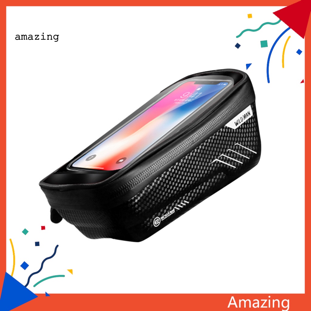 Túi Đựng Đồ Gắn Khung Trước Xe Đạp Có Khóa Kéo Dung Tích 1L Chống Thấm Nước Tiện Dụng