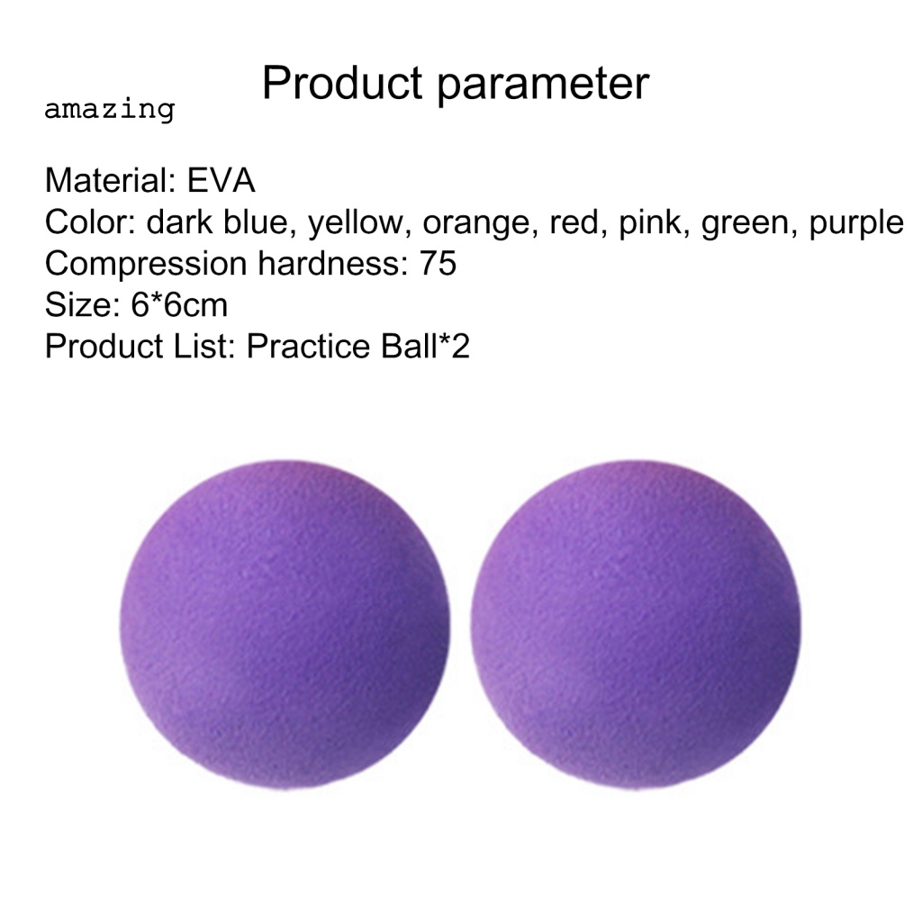 Set 2 Quả Bóng Đánh Golf / Tennis Mềm Nhiều Màu An Toàn