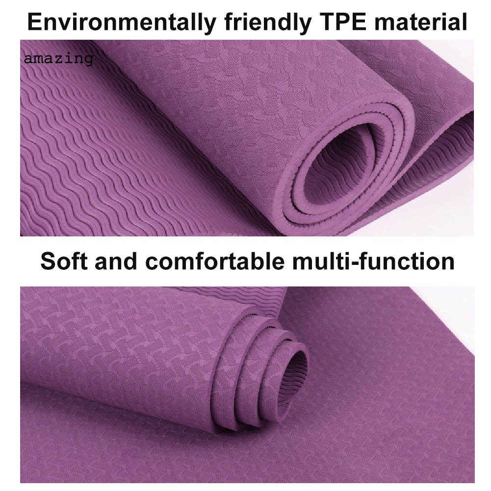 Thảm Tập Yoga Bằng TPE Chống Trượt Màu Sắc Đơn Giản
