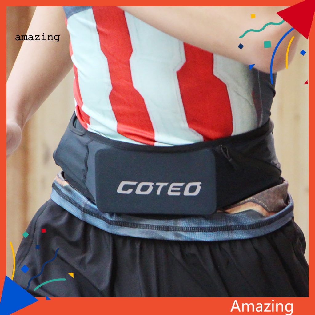 Túi Đeo Hông Co Giãn Màu Trơn Đa Năng Có Khóa Kéo Màu Sắc Thời Trang