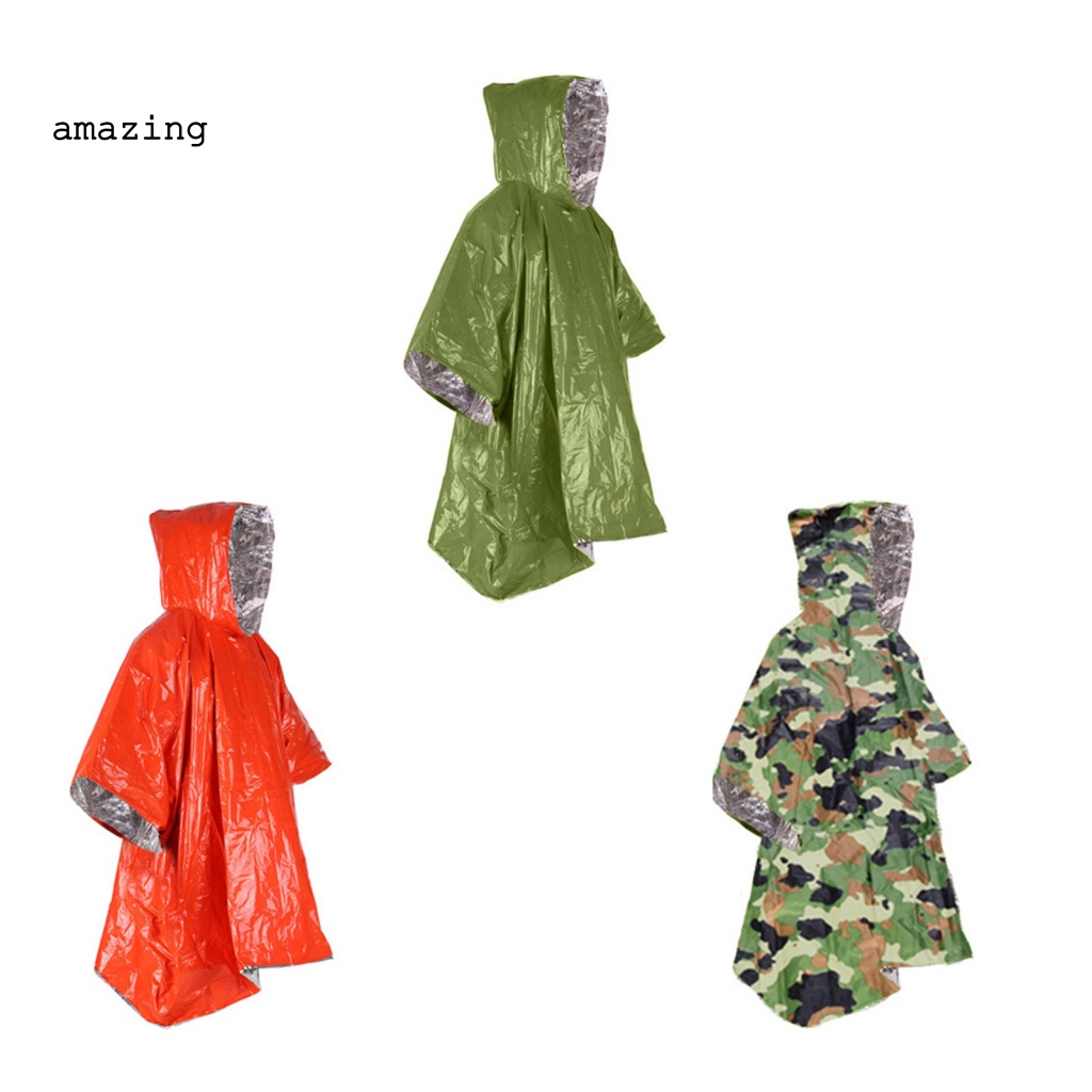 Chăn Poncho Khẩn Cấp Bằng Màng Nhôm Phản Quang Cho Hoạt Động Ngoài Trời