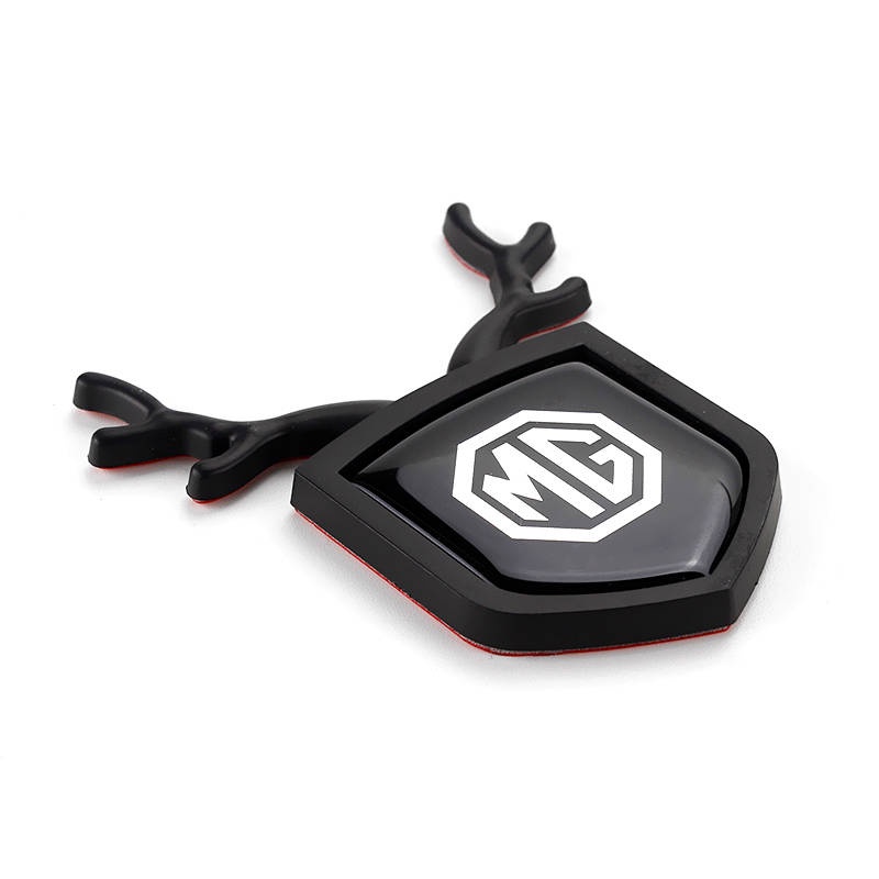 Mg Mg6 Zs Hs Gt Mg 5 Scratch Personality 3d Car Logo Antlers Side Seam Label Metal Bumper Stickers Decorative Sticker Label eONM