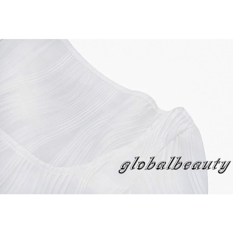 Áo Thun Crop Top Tay Ngắn Cổ Chữ U Họa Tiết Kẻ Sọc Thiết Kế Độc Đáo Thời Trang Mùa Hè Cho Nữ