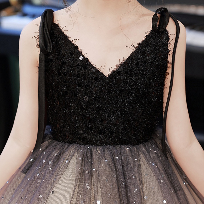 Đầm Công Chúa Hai Dây Phối Ren Thêu Hoa Lấp Lánh Thời Trang Mùa Hè Cho Bé Gái