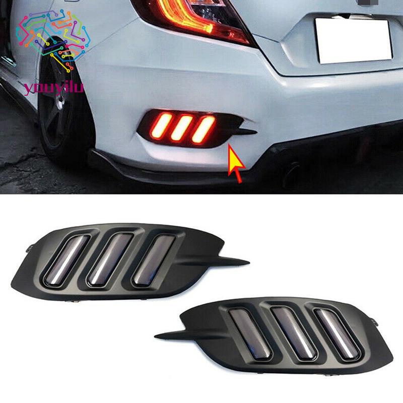 Đèn LED DRL Gắn Cản Sau Xe Hơi Honda Civic 10Th Gen 2016-2019