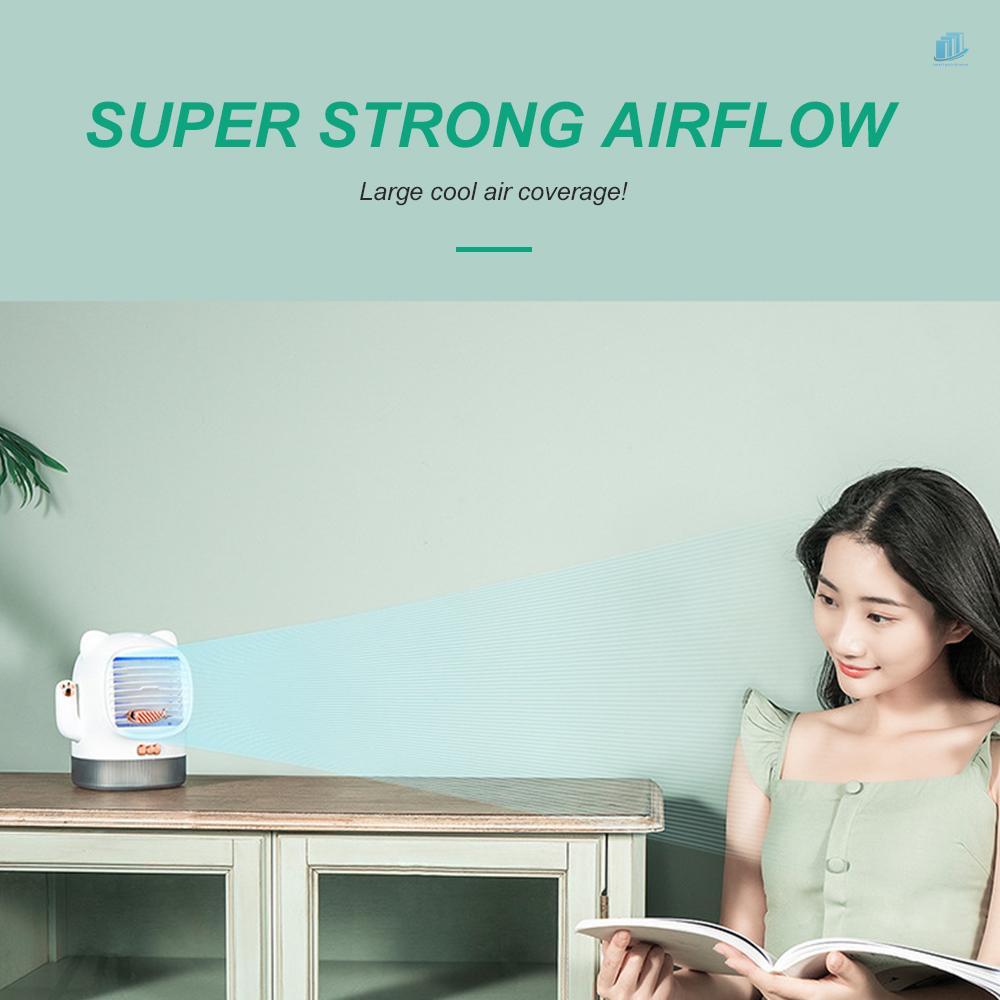 Quạt Điều Hòa USB Để Bàn Di Động Tiện Dụng Cho Phòng Ngủ / Văn Phòng