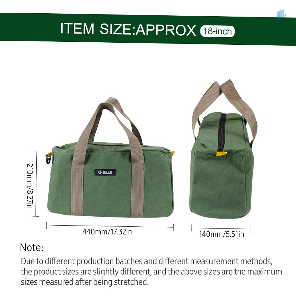 Túi Đựng Dụng Cụ Sửa Chữa Đồng Hồ Thông Minh Chất Liệu Canvas Dày Dặn Chống Mài Mòn Kích Thước Lớn 18-inch